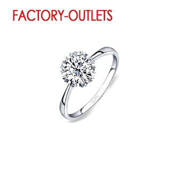 Vjenčani prsten s iglom od 925 sterling srebra, modni nakit, klasični stil, kubni cirkonij, okvira za žene i djevojčice, prodaja na Veliko