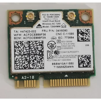 Integrirana bežična kartica laptop za Intel Dual Band AC 7260 7260AC 7260HMW Wifi Bluetooth 4,0 867 Mbit/s za Lenovo FRU: 04X6090
