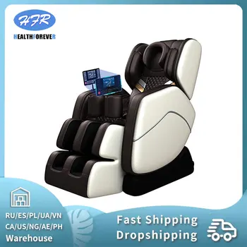 YJ-5811 stolica za Masažu cijelog tijela i nagibni fotelja Zero Gravity Shiatsu s Jastucima i kotačićima za noge najbolji poklon za vašu obitelj