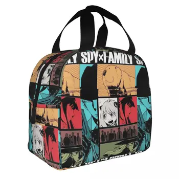 Izolirane torbe za ланча Spy X Family, prijenosni spremnik za jelo iz anime Spy X Family, torba-hladnjak, ručak-boks, torba-тоут, torbe za jesti na otvorenom