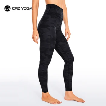 Ženske hlače za joge CRZ JOGA, podstavljene hlače za joge, 25 cm, tajice za joge s mat završni trening hulahopke s visokim strukom