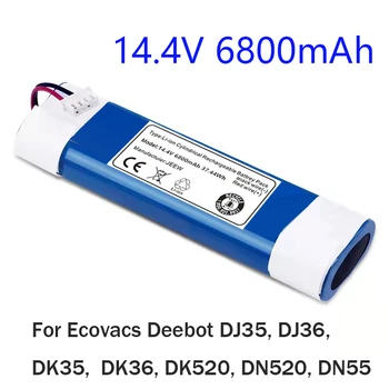 Besplatna dostava 14,4 v 6800 mah Robot Usisavač baterija baterija baterija baterija Baterija za Ecovacs Deebot DJ35 DJ36 DK35 DK36 DK520 DN520 DN55