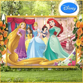 Princeza Disney, trnoružica, Pepeljuga, konfuzno dvorac Rapunzel, Vjenčanje, rođendan, pozadina za zurke, pozadinsku obradu, snimanje