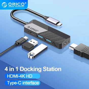 ORICO USB C HUB Type C sa podrškom za HDMI PD USB 3.0 SD TF adapter 6 u 1 Type C razdjelnik priključne stanice za MacBook Pro Pribor