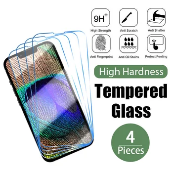 4kom Zaštitno Staklo za iPhone 14 Pro Max 13 12 11 Zaštitne folije za iPhone Xs Max X Xr 7 8 plus 6 6S SE 13 12 Mini Glass