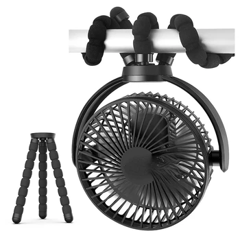 Ventilator za kolica s baterijskim napajanjem Usb mini punjiva ručni ventilator Prijenosni fleksibilna spojnica za stativ stolni ventilator