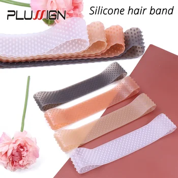 Elastična mekana silikonska traka za hvatanje vlasulja, silikonska traka za hvatanje vlasulja, 4 boje, povez za glavu male veličine, нескользящие perika, drže prozirnu traku