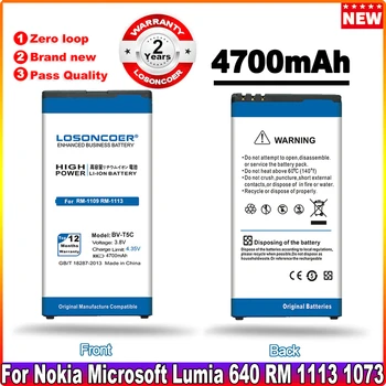 Baterija za telefon LOSONCOER 4700 mah BV-T5C za Nokia Lumia 640 RM 1113 1073 Dual 1077 BVT5C