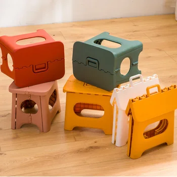 Plastični sklopive stolice s ručkom Prijenosni sklopivi mali stolica za noge stolica za kupaonicu Sklopivi stolice za bebe