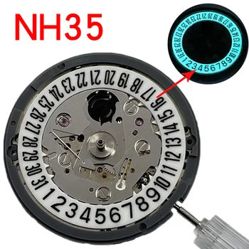 Japan Seik Originalni sjajni mehanizam Nh35 Disk s kalendarom na 6 sati Brojčanik sata Nh36A Automatski mehanički satni mehanizam