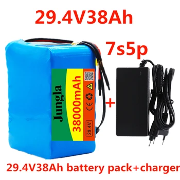 24 U 38Ah 7S5P bateriju 250w 29,4 U 38000 mah litij-ionske baterije za invalidska kolica na električni bicikl paket sa BMS + punjač