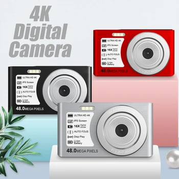 DC06-4K Mini dv kamera 48 Mp sa 16x zoom, Web kamera za automatsko fokusiranje, 8-32 GB Proširene memorije, Zaštita od trese, Ugrađena fill in svjetla