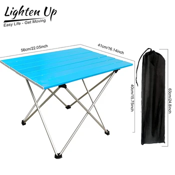 Laki ultralight prijenosni sklopivi stol za kampiranje, stol za blagovanje na otvorenom, super jaki aluminijska legura za zurke u vrt, prostor za piknik