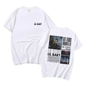 Hip-hop reper Lil Baby My Turn t-shirt s grafičkim uzorkom, ljetna muška majica kratkih rukava, muška majica оверсайз, ulica muška majica хлопковая