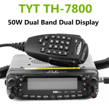 Auto radio TYT TH-7800 Dvofrekvencijska prijenosni radio 136-174/400-480 Mhz 50 W VHF/40 W UHF 50 W Mobilni Primopredajnik TH7800 Dvosmjerni radio