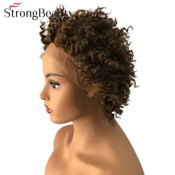 Jaka ljepota Kratku periku na кружеве curly afro perika od sintetičke kose Ženska perika 7 boja