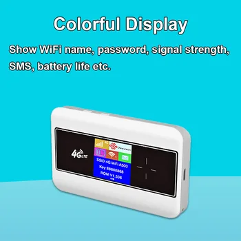 4G SIM kartica, wifi router-LCD zaslon u boji lte modem džep sim kartica MIFI pristupna točka 10 korisnika WiFi ugrađena baterija laptop WiFi