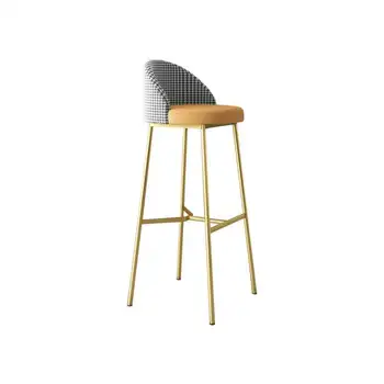 Jednostavan luksuzni bar stolica moderan minimalistički stolica skandinavski stol bar stolica moderan naslon visok stolica namještaj za dnevni boravak NJ70511