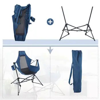 MF Studio sklopivi viseća za kampiranje s držačem za piće, plava