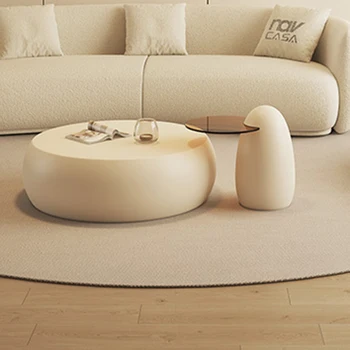 Stolići s okruglog strane, pod industrijski stol u skandinavskom stilu, minimalistički izvan dizajnerski stol, osnovni nameštaj za kuću