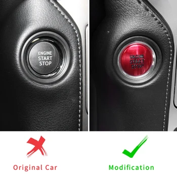 Jastuk na gumb za pokretanje i zaustavljanje motora od nehrđajućeg čelika, prikladan za Toyota Land Cruiser Prado 200 150 Pribor za izmjene interijera