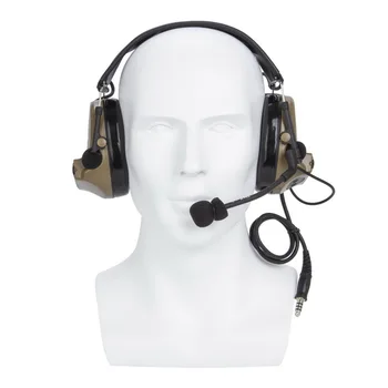 U94 PZR + smeđa Taktički Slušalice i Slušalice za snimanje Buke i Zaštita Sluha za Motorola XiR P8268 8260 APX 7000