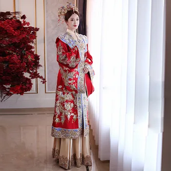 Yourqipao Ming Xiuhe Odjeća Kineska Vjenčanicu Hanfu Vjenčanice Za Tost Tradicionalni Večernji Setove Vestidos De Mariee