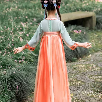 Sezone: proljeće-ljeto, kvalitetna čvrsta suknja Hanfu s vezom, 100% poliester, nevjerojatan haljina Zhongda Tong, tradicionalne nošnje duge dužine