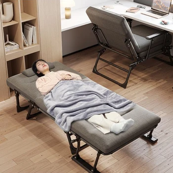 Jednostavnost Pomoćni ležaj Jednokrevetnu uredski višenamjenski stolica za odmor Mali krevet za dom Prijenosni krevet-pratilac za spavanje
