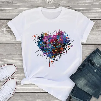 Ženska t-shirt s cvjetnim ispis 