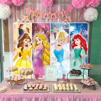 Čarobni dvorac Disney vjenčanje pozadina Pozadina princeza Pepeljuga trnoružica rođendan banner Ukras photocall