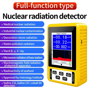 Ručni detektor nuklearnog zračenja s digitalnim zaslonom 2 u 1, detektor elektromagnetskog zračenja, nuklearne detektor, Geigerov brojač EMF