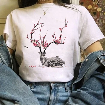 Ženski crtani odjeća s kratkim rukavima, funky majica s cartoonish životinjskim uzorkom, ljetna zabavna casual majica, t-shirt u ženskom stilu