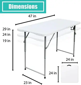 Sklopivi stol za noge, podesiva visina 4 m, sklopivi prijenosni plastični mali card stol s olovkom, šivanje skladište za piknik