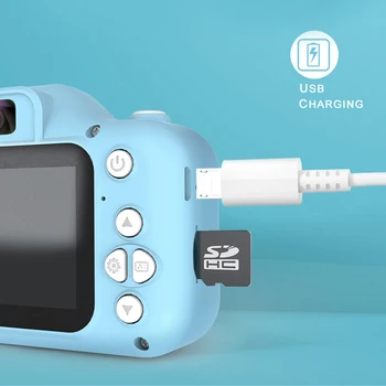 Prednji i stražnji digitalni fotoaparat je Vodootporan, zaslon 1080p Hd dječje skladište crtić slatka skladište dječje skladište razvija igračka Mini
