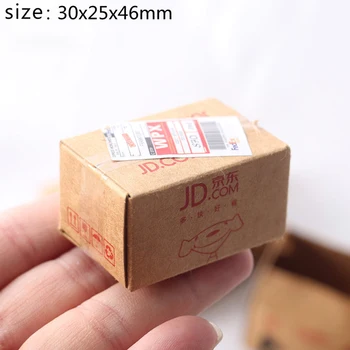 5 kom. Papir lutkine Mini kutija Express-kutija 1:12 kućica za lutke Mali express-kutija Dekor igračka