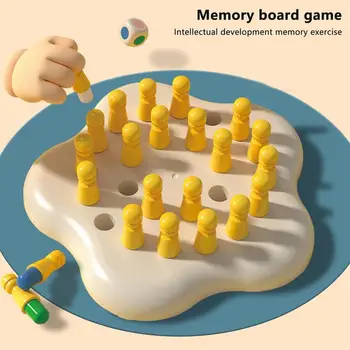 Dječje Društvene Igre S Memorijom, Drveni Šah, Boji Kognitivne Interaktivne Edukativne Igračke Za Djecu, Poklone Za Rođendan