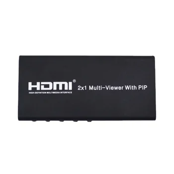 HDMI razdjelnik 2x1 s PIP (slika u slici) matrični preklopnik HDMI, 2 ulaza, 1 Izlaz, HD konverter