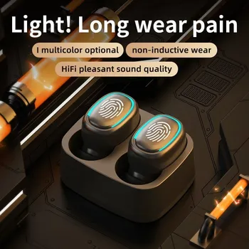 2023 Bežična Bluetooth slušalica sa zaslonom osjetljivim na svjetlo, mini, kvalitetne čepići za uši, zaštita od znoja, stereo univerzalne slušalice su visoke kvalitete zvuka, najbolja