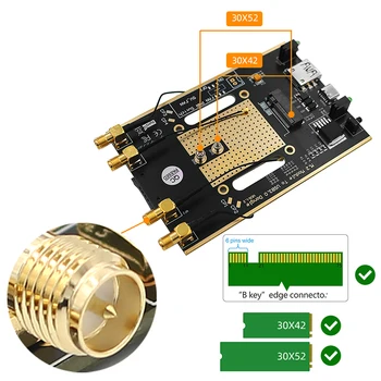 M. 2 B Ključ NGFF na USB 3.0 Adapter Bežične Kartice Pretvarač Riser Antena Utor za SIM karticu SIM/Micro SIM/Nano SIM 3G 4G 5G Modul