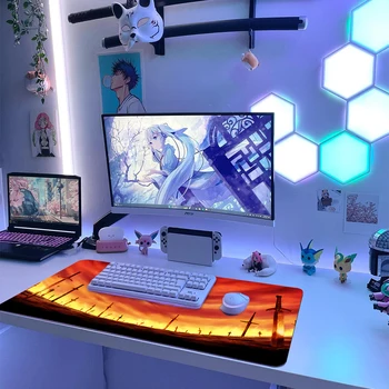 Podloga za miša Anime podloga Za Miša Pribor za Gamere Mat Japanski podloga Za Miša Anime Djevojka Tepih Xxl Računalni Mat 90x40 80x30 Ljubičasta Plava
