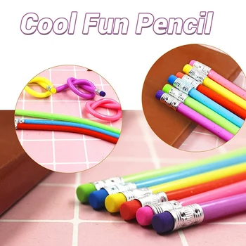 48 kom 7-inčni fleksibilni mekana olovka, mekan cool smiješno olovka s ластиками, mekana olovka za djecu ili učenike