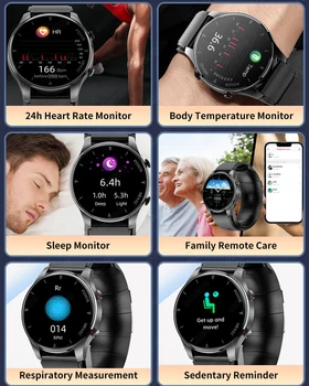 Napuhavanje remen Točno mjeri krvni tlak, broj otkucaja srca, pametni sat, razina šećera u krvi, monitor temperature tijela, pametni sat