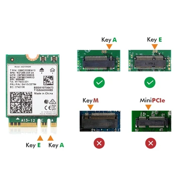 AX210 AX210NGW Mrežna kartica M. 2 NGFF 2,4 Ghz /5G WI-FI 6E 2400 Mbit/s Wifi Kartica 802.11 Ax Bluetooth 5,2 Wifi Adapter