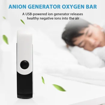 USB ion kisika bar Osvježivač zraka, pročistač ionizator za laptop, crna + bijela