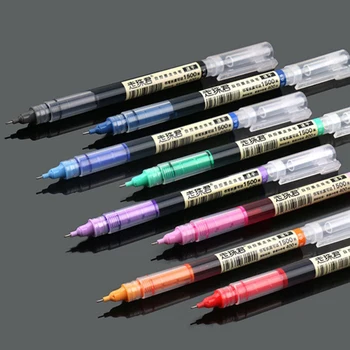 8 Boja tinte izravan tekući skup gel olovke Šarene tekuća роликовая olovka 0,5 mm olovke-роллеры Art print školski uredski pribor uredski
