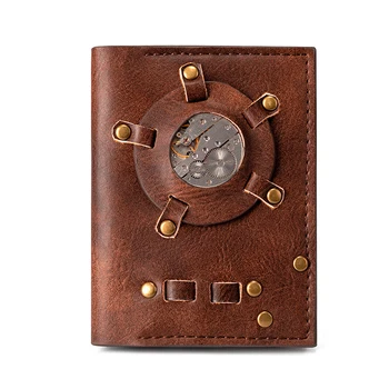 Ženski starinski dizajn, kratko novčanik-клатч, torbicu u steampunk stilu