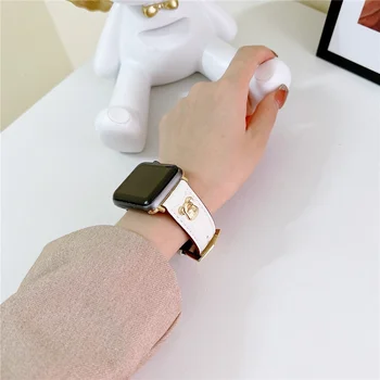 Personalizirane remen od prave kože + Metal za Apple Watch Ultra 8 7 6 SE za Iwatch Band 49 mm 41 mm 45 mm 40 mm Zgodan narukvica
