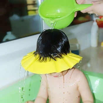 6 u Boji Soft podesiva dječje kapa za tuširanje Štiti djecu od baby šampon za pranje kose, zaštitna kapa, vodootporna, sprečava ulazak vode u uho