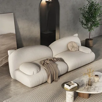 Dizajn mačke, 3-krevetna sekcijska kauč, bijeli, plus veličina, minimalistički, jedinstveni kauč, besplatna dostava, Europska veliki salon sofe, namještaj za dom